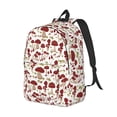 thumbnail image 2 of Balery Mushroom Vintage Canvas Backpack for Men and Women - Large Capacity, Durable Travel Laptop Bag for School, Work, Hiking, and Outdoor Activities, 2 of 7