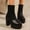 #038-Black, variant on Wowcloth Women's Fashion Casual Mid-Calf Boots – Comfortable Thick Sole Round Toe with Versatile Chunky High Heel for Everyday Stylish Outfits