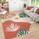 thumbnail image 1 of Alfombra Lahome 5 x 7 pulgadas para sala de estar y dormitorio, lavable, color coral, 1 of 7