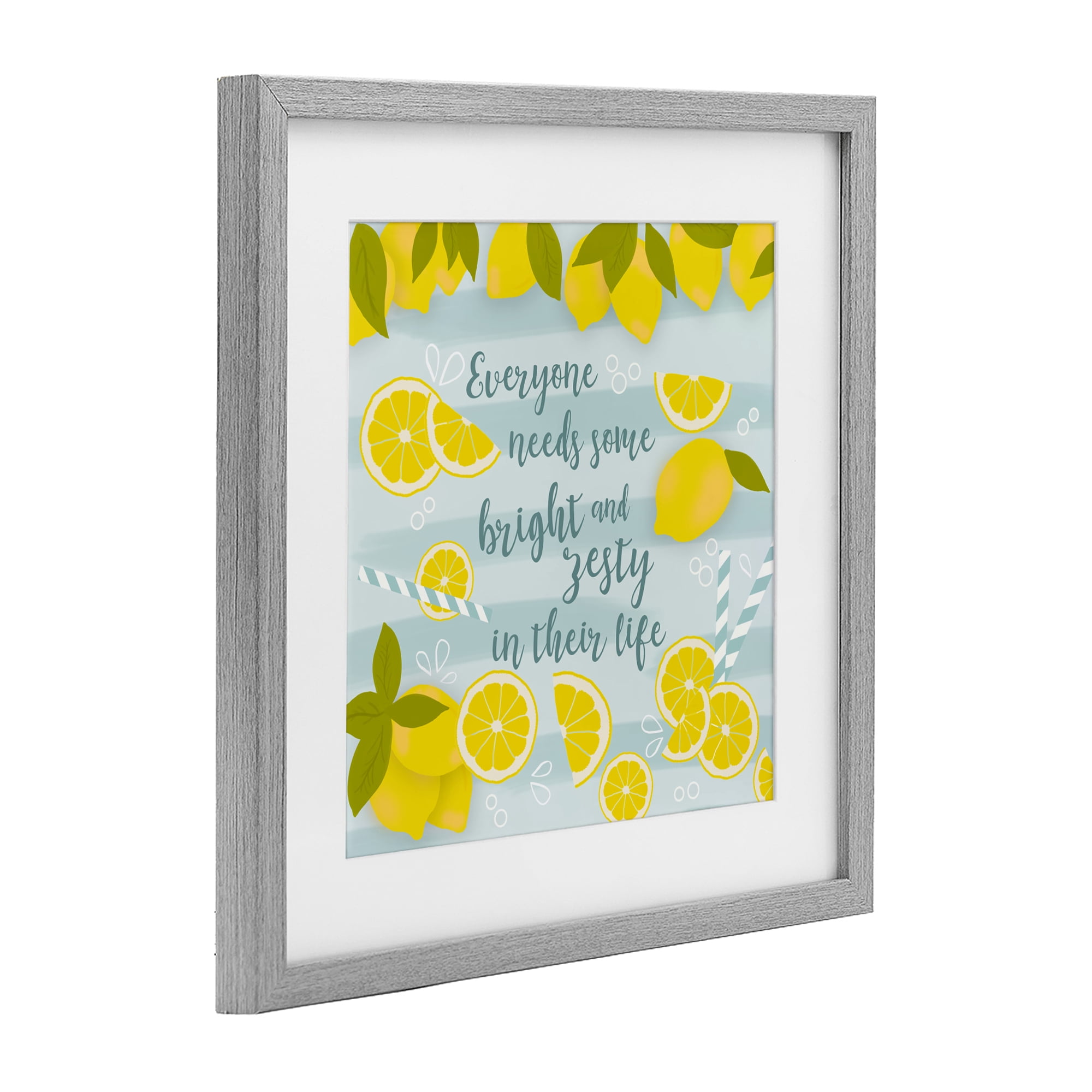Stupell Industries Everyone Needs Bright & Zesty Gray Framed Print Under Glass, design by Anna Quach