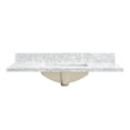 thumbnail image 3 of Zevio 43"W x 22"D Natural Marble Vanity Top in Carrara White with Ceramic Sink, 3 of 12
