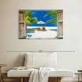 thumbnail image 2 of Elephant Stock Window To Maldives Shore Wall Art - Beach Canvas Canvas - 39" x 26", 2 of 8