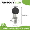 thumbnail image 2 of Uxcell Ball Mount Base Ball Adapter with Threaded Bolt Stainless Steel for Action Camera Camcorder Compatible 0.67" x M8, 2 of 7