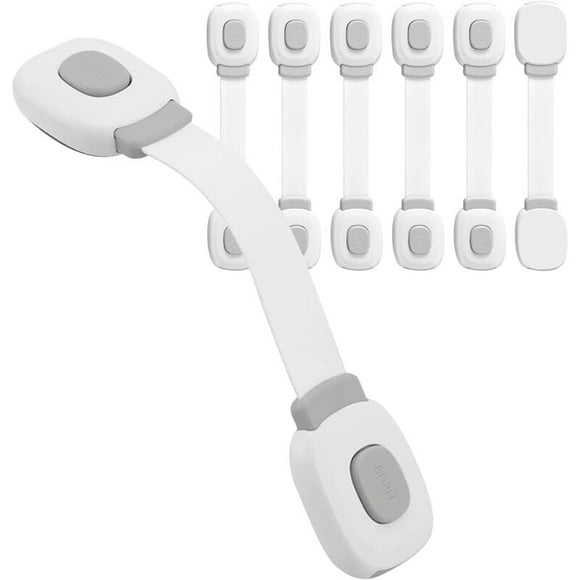 6-Piece Baby Safety Door Lock, Drawer Lock, Cupboard Locks, Latches and Fridge Lock, Child Safety Cupboard, Baby Protection, Home