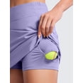 thumbnail image 3 of Falda CRZ YOGA Short Falda Pantalón Dolphin de Cintura Alta Morada Talla S, 3 of 3