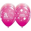 Qualatex 61092 11 in. Assorted Color Hello Kitty Foil Balloon - 25 Count