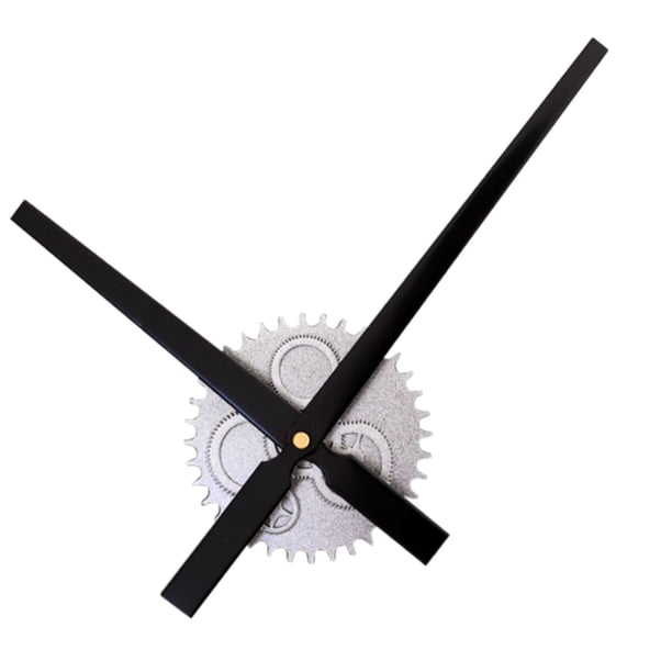 Reloj 3D con manecillas grandes, relojes de pared, decoración para arte, mecanismo de engranaje de cuarzo. Negro plata