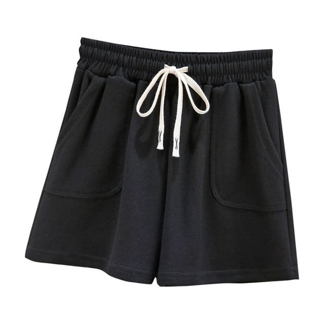 Puntoco Pantalones cortos deportivos para mujer Pantalones cortos deportivos casuales de verano con bolsillos sólidos para el hogar para mujer