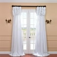 thumbnail image 5 of Ruched Jet Black 120 x 50-Inch Faux Silk Taffeta Curtain Single Panel, 5 of 7