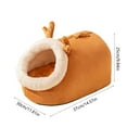 thumbnail image 3 of YIKA Christmas Decorations Cats Bed Winter Warm Cats Sleeping Bag Semi Enclosed Sense Of Security Cats Bed Pet Houses Dog Bed Suitable For Winter Christmas Decorations Indoor Orange, 3 of 6