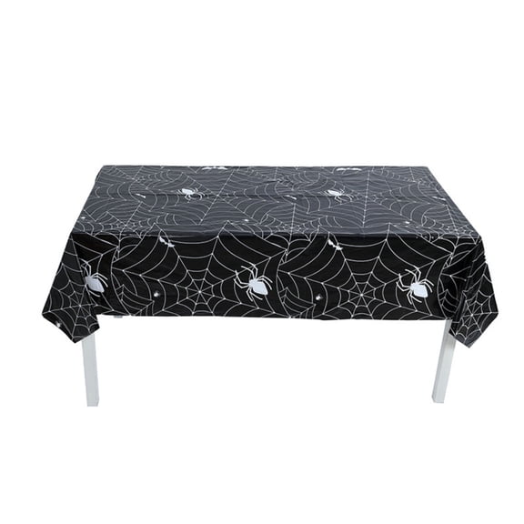 Halloween Tablecloth for Theme Party Decoration, Black