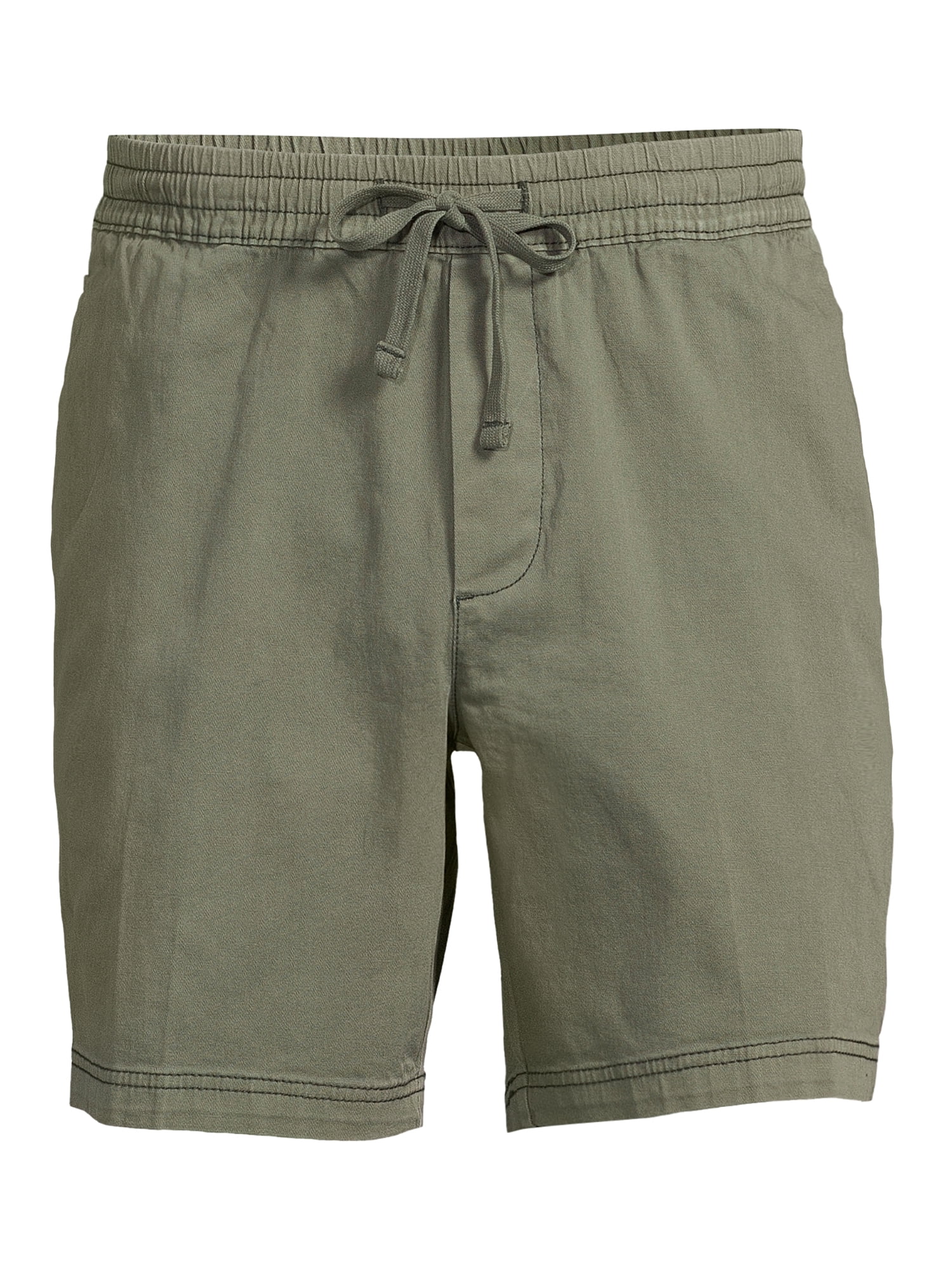 No Boundaries Men's and Big Men's 7'' Stretch Twill Pull On Short, Sizes up to 5X