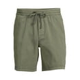 No Boundaries Men's and Big Men's 7'' Stretch Twill Pull On Short
