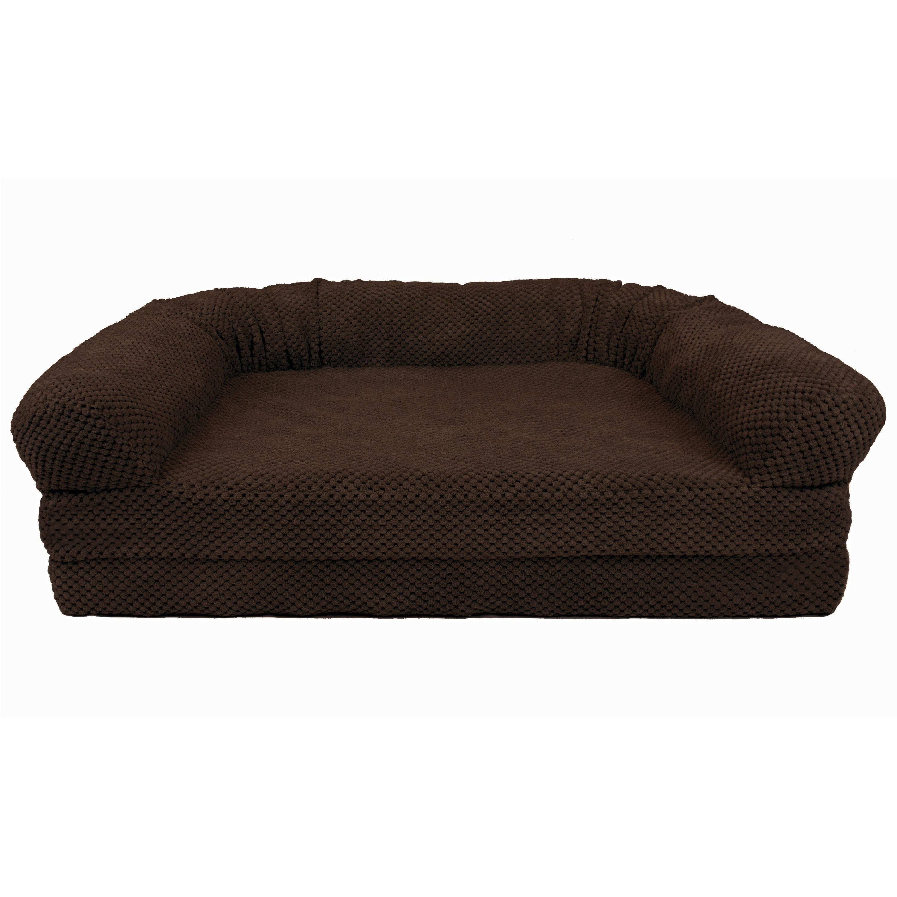 Precious Tails Chenille Round Sofa Fold Out Orthopedic Dog Bed