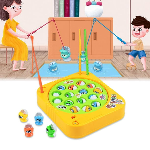 Luzkey Educational Funny Rotating Fishing Toys Colourful Electronic Fish Plate Board Game Development Toy Set For Babies - 15pcs Other