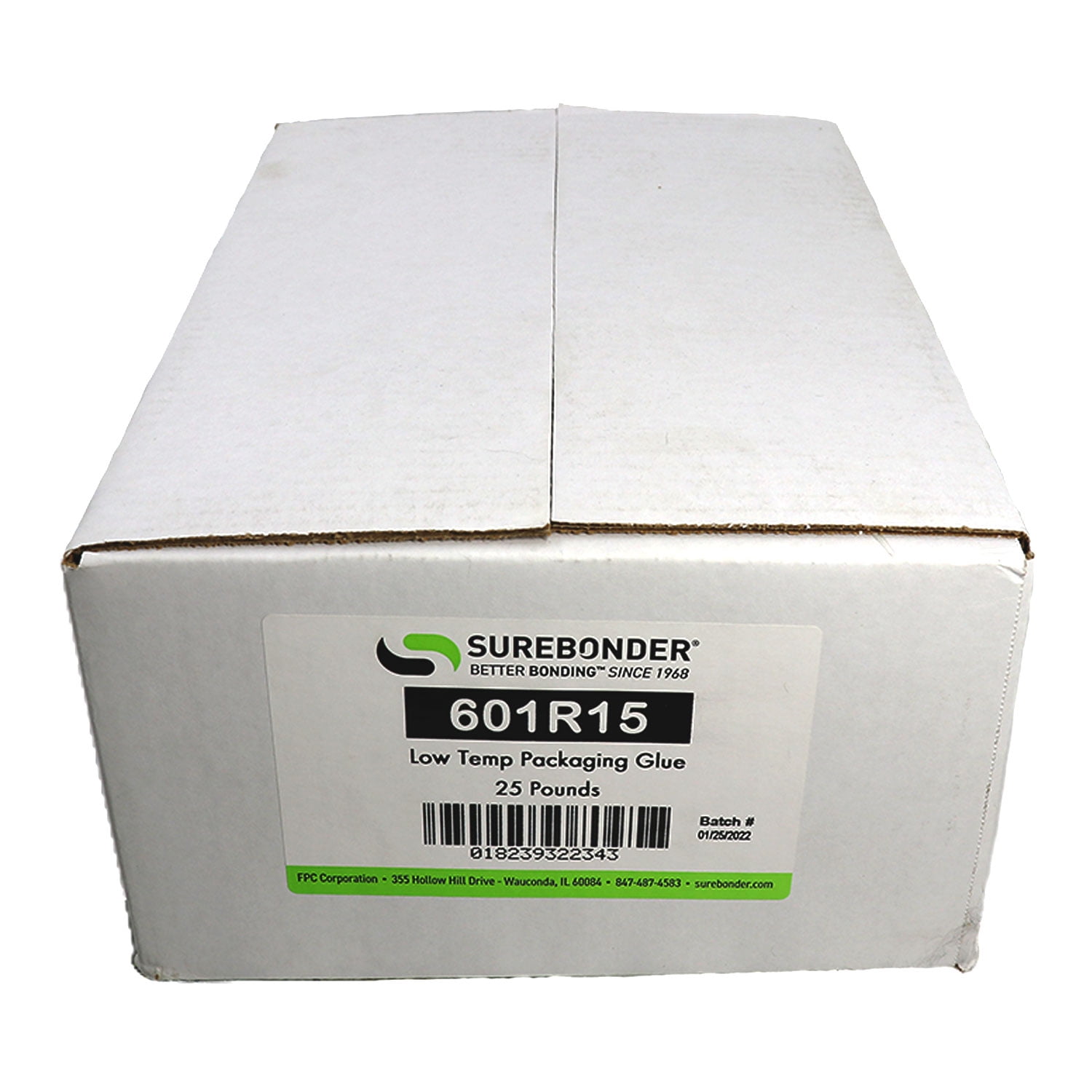 601R15 Low Melt Packaging Glue Sticks - 7/16" x 15" | 25 lb Box