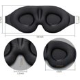 thumbnail image 2 of 3d Contouring Night Eye Mask Adjustable Sleep Mask Luxury Blackout Eye Mask- Black, 2 of 5