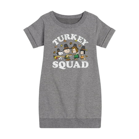

Peanuts - Turkey Squad - Toddler And Youth Girls Fleece Dress