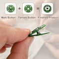 thumbnail image 3 of 10 Sets Sewing Snap Buttons, 15mm Invisible Press Studs Buttons Sew-on Metal Snap Fasteners Zinc Alloy, Dark Green, 3 of 7