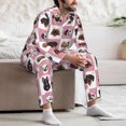 thumbnail image 5 of Mens Pajamas Set, Dog Puppy cool Button Down Long Sleeve Loungewear Sleepwear Pjs sets for Men, 5 of 5