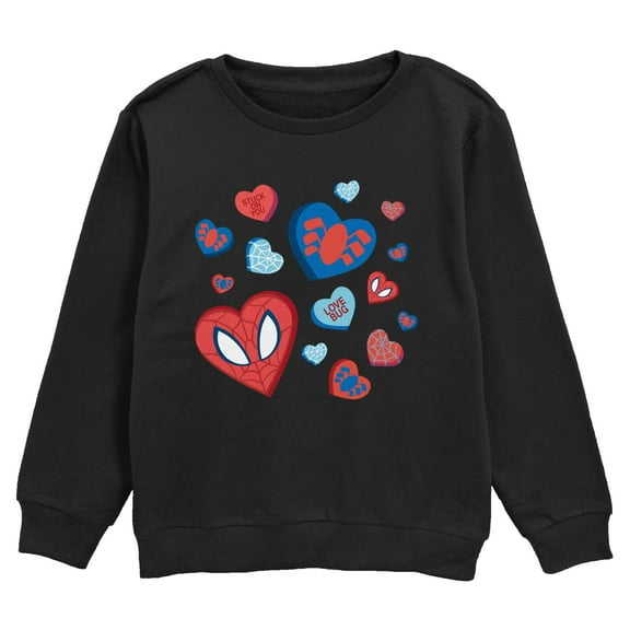 Boy's Marvel: Spider-Man Spider-Man Candy Hearts Sweatshirt