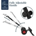 thumbnail image 5 of 48in Heavy-Duty 2-Wheel Snow Pusher Hand Plow for Snow Removal w/Wheels, Adjustable Handle, Blade Angle - Black, 5 of 14