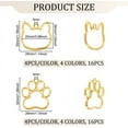 thumbnail image 2 of 1Box 32Pcs 8 Styles Cat Head Paw Print Alloy Open Back Bezel Charms for DIY UV Resin Epoxy Resin Pressed Flower Jewelry Mixed Color 30~32x29mm 4pcs/style, 2 of 9
