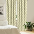 thumbnail image 2 of Ambesonne Damask Curtains, Traditional Antique, Pair of 28"x63", Green Yellow and White, 2 of 5