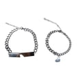 thumbnail image 5 of Couple Bracelets Titanium Steel Heart Matching Bracelet Korean Electroplated Love Anniversary Jewelry Gift for Couples, 5 of 5
