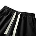 thumbnail image 4 of Coorders George Summer Lightweight Drawstring Cargo Shorts with Pockets, Mens Shorts Clearance, Black, L, 4 of 6