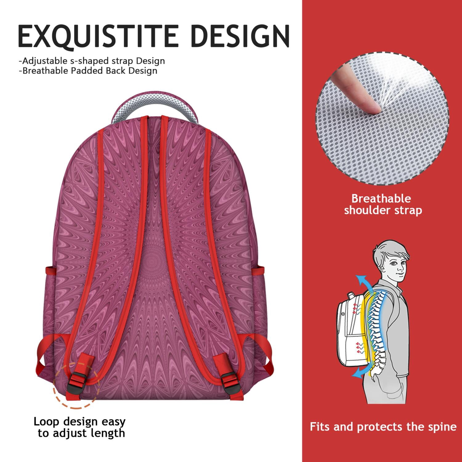 Bohemian Mantra All-Purpose Backpack&nbsp;- Versatile & Roomy Laptop Bag for Daily Use, Durable Bookbag, Great Gift for Back to School