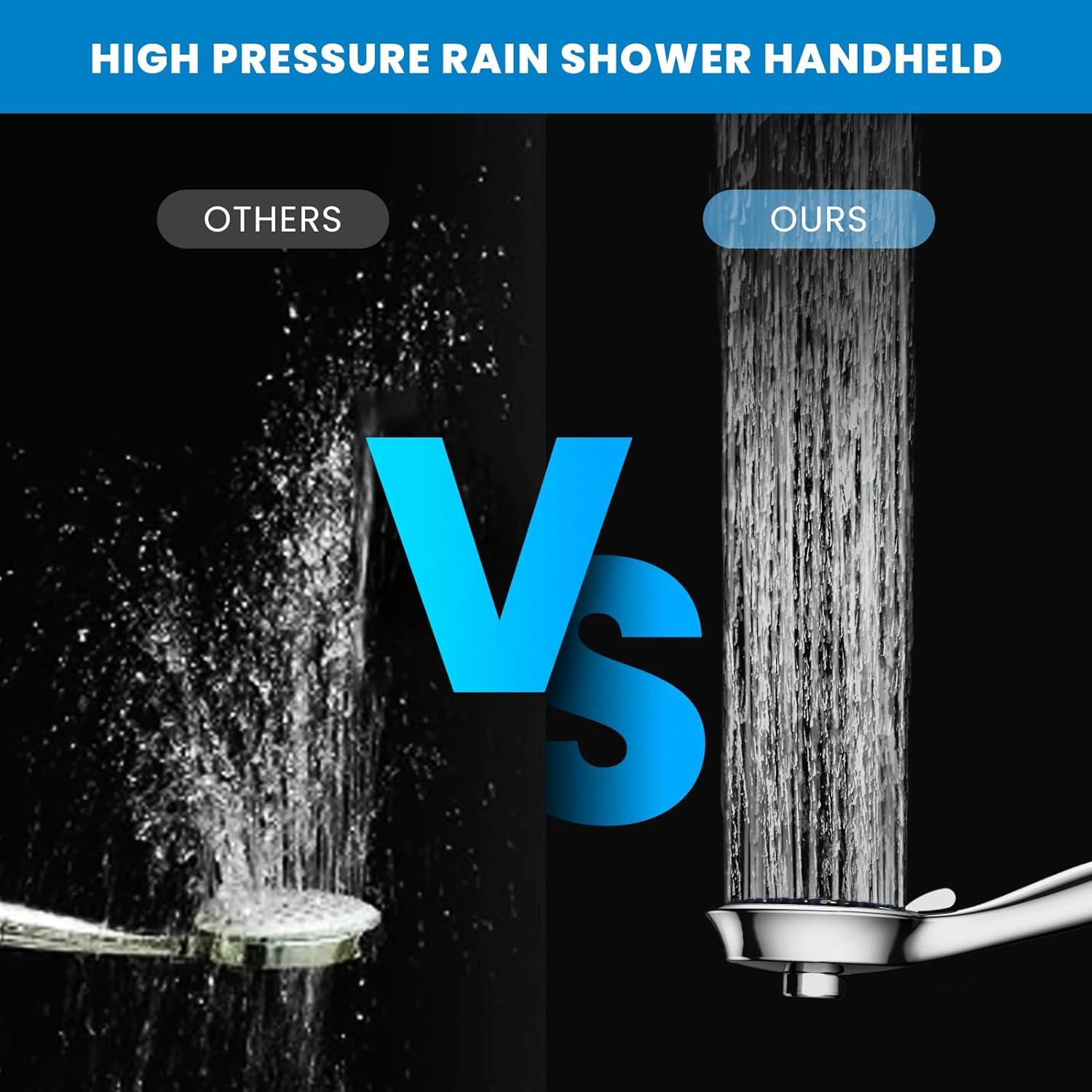 KINGTACK 2-in-1 Rainfall Shower Head with Magnetic Dock photo 6