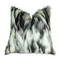 thumbnail image 5 of Thomas Collection Gray Black White Fox Faux Fur Throw Pillow - 17438, 5 of 5