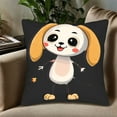 thumbnail image 5 of Set of 2 18x18in Throw Pillow Covers - Cute Cartoon Dog Design with Expressive Eyes Perfect for Couch Bed or Car Decor, 5 of 8