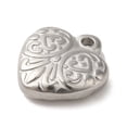 thumbnail image 2 of 304 Stainless Steel Pendants Heart Charms Stainless Steel Color 16.5x15x4mm Hole: 1.8mm DIY, 2 of 3