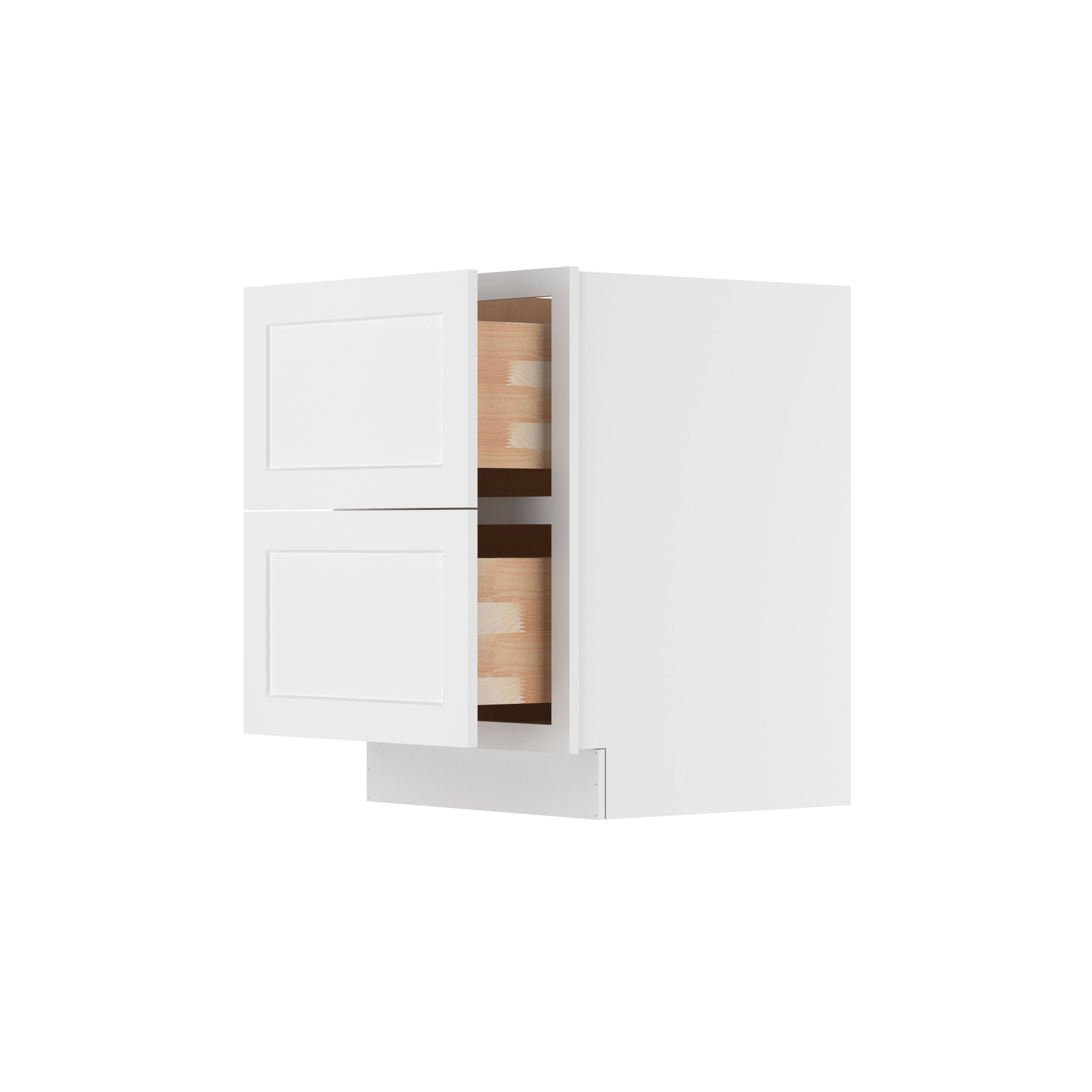 Furinno Shaker Drawer Base Kitchen Cabinet with 2-Drawers, Ready to Assemble, 24 D x 24 W x 34.5 H, White