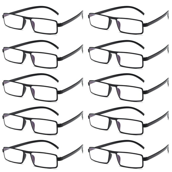 10PK Unisex Unbreakable Lightweight Reading Glasses Blue Light Blocking Readers