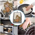 thumbnail image 4 of Autumn Pumpkin Scarecrow Plaid Microfiber Towel Absorbent Kitchen Cleaning Cloth Dish Towel Household Cleaning Towel, 4 of 6