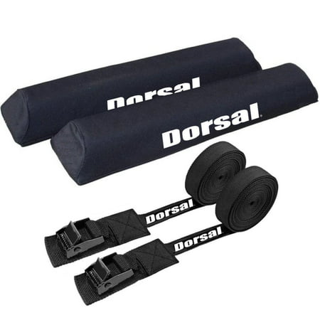 Dorsal Aero Rack Pads 19 Inch and 15 ft Straps for Car Surfboard Kayak SUP