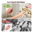 thumbnail image 3 of Electric Nail Clipper with LED Light，2 in 1 Electric Polishing Automatic Nail Clippers, 3 of 5