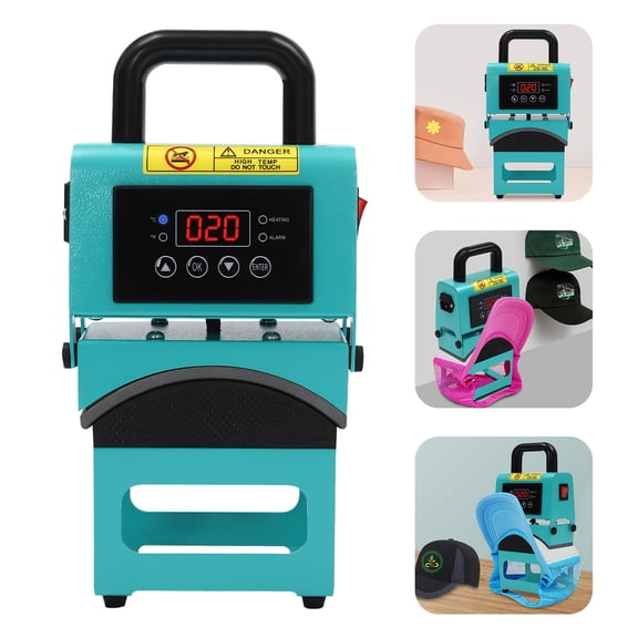 Hat Heat Press, Heat Press Machine, Small Portable Cap Heat Transfer, 32-482°F Adjustable Temperature, 0-999 Second Timer, HD Display, Digital Controls for DIY Hat Printing, Sublimation