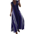thumbnail image 1 of QIPOPIQ Robes Midi pour Femmes à Étages à Manches Courtes Coupe Ample Ligne A Robe Imprimée Robe d'Été Offres 2023, 1 of 7