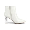 thumbnail image 3 of Unique Bargains Bottines à Talon Bloc à Bout Pointu à Talon Transparent pour Femmes, 3 of 7