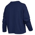 thumbnail image 3 of Women's Pressbox Navy North Carolina Tar Heels Motley Boxy Waist-Length Long Sleeve T-Shirt, 3 of 3