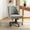 Gray, variant on Armless Office Chair Adjustable Upholstered Swivel Task Vanity Chair Tall Tuft, Blue