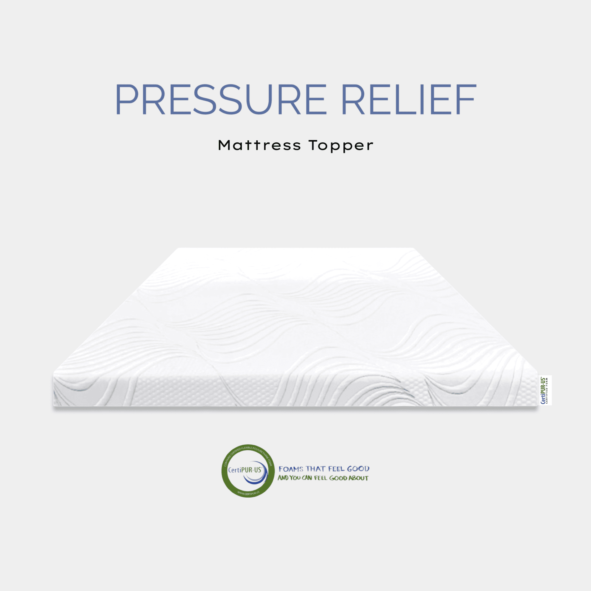 Foam Global 2.5” Pressure Relief Mattress Topper Twin Size, Made In