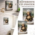 thumbnail image 4 of Mona Lisa Funny Bathroom Art Print, 20X25 Framed Canvas Art, Monalisa Cartoon Bath Design Wall Decor, Home Bedroom Living Room Office Gift, Teen & Bedroom Art Poster, 4 of 4