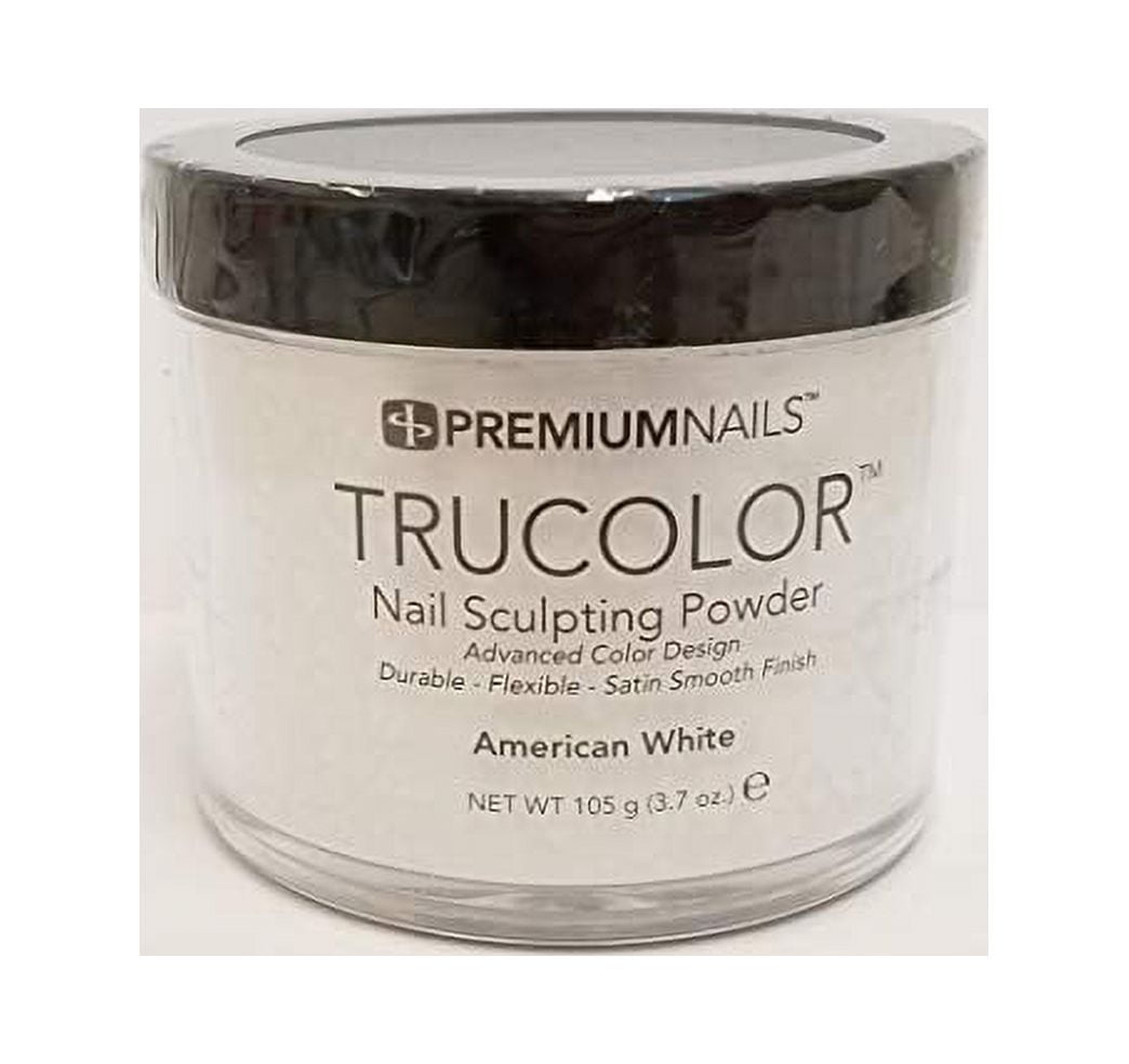 PREMIUM NAILS Trucolor Nail Sculpting Color Powder 3.7 Oz (105g) - American White