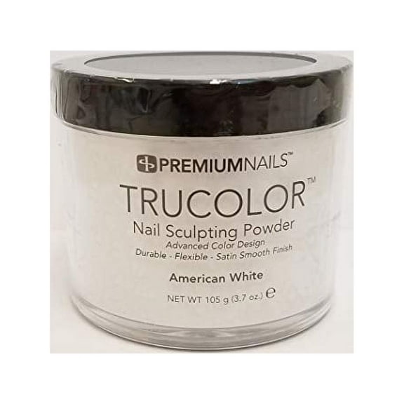 PREMIUM NAILS Trucolor Nail Sculpting Color Powder 3.7 oz (105g) - American WHITE