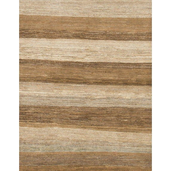 Ahgly Company Machine Washable Indoor Rectangle Abstract Brown Sugar Brown Area Rugs, 7' x 9'